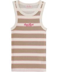 MC2 Saint Barth - Tank Top "Ada" Con Logo - Lyst