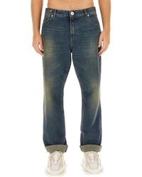 Balmain - Classic Straight-Leg Jeans - Lyst