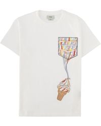 Fendi - T-Shirt Con Stampa Grafica Da Bambina - Lyst
