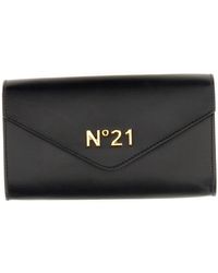 N°21 - Leather Wallet With Logo - Lyst