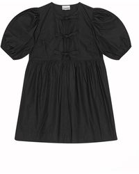 Ganni - Organic Cotton Mini Dress - Lyst