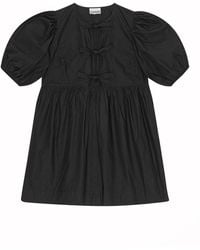 Ganni - Organic Cotton Mini Dress - Lyst