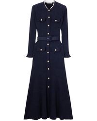 Self-Portrait - Midi Dress With Belt - Lyst