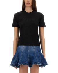MSGM - Graphic Crew Neck T-Shirt - Lyst