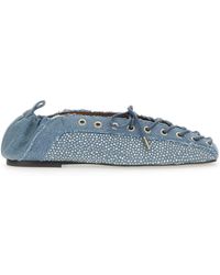 Ganni - Lace-Up Ballerina - Lyst