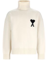 Ami Paris - Maglia A Collo Alto "Ami De Coeur" - Lyst