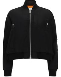 Sacai - Cropped Bomber Jacket - Lyst