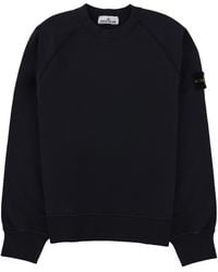 Stone Island - Felpa Con Patch Logo - Lyst