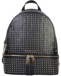 MICHAEL Michael Kors Medium Rhea Leather Backpack With Studs - Black