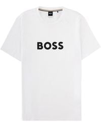 BOSS - T-Shirt Con Stampa Logo - Lyst