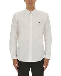 Paul Smith - Tailored Fit Shirt With Classic Button-Down Collar - Lyst