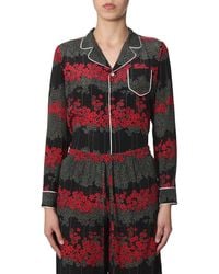 RED Valentino Dreaming Peony Print Trousers in Red | Lyst