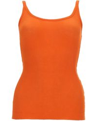MSGM - Solid Scoop Neck Top - Lyst