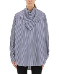 Ami Paris - Striped Bandana Blouse - Lyst