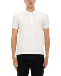 Tom Ford - Textured Pique Polo With Collared Neckline - Lyst
