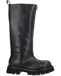 Moschino - Leather Zipper Boots - Lyst