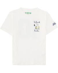 MC2 Saint Barth - T-Shirt Con Stampa Sul Retro - Lyst