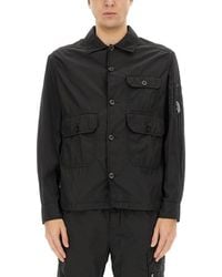 C.P. Company - Gabardine Jacket With Button-Up Front - Lyst