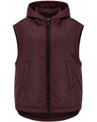 Max Mara - Gilet Imbottito Con Cappuccio - Lyst