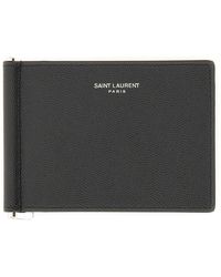 Saint Laurent - Portacarte Con Clip Per Banconote - Lyst