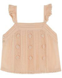 Emile Et Ida - Top Con Dettagli Crochet - Lyst