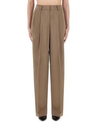 Michael Kors - High-Waisted Wide Leg Pants With Pleated Front - Lyst