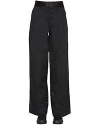 Raf Simons - PANTALONE "CEREMONIAL WORKER" IN MISTO COTONE CON BANDA A CONTRASTO - Lyst