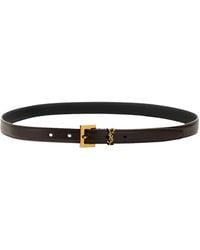 Saint Laurent - Thin "Cassandras" Belt - Lyst