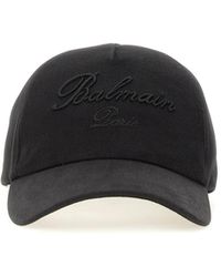 Balmain - Cappello Da Baseball Con Ricamo Logo - Lyst