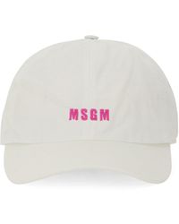 MSGM - Baseball Hat With Logo-Donna - Lyst