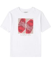 Lanvin - T-Shirt Con Stampa Grafica - Lyst