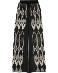 Circus Hotel - Pants With Geometric Lamé Jacquard Design - Lyst