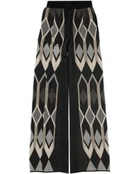 Circus Hotel - Pants With Geometric Lamé Jacquard Design - Lyst