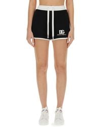 Dolce & Gabbana - Shorts With Logo Embroidery - Lyst