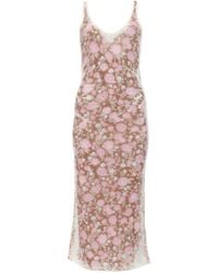 DIESEL - Abito Midi -Blom" - Lyst