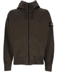 Stone Island - Felpa Con Patch Logo - Lyst
