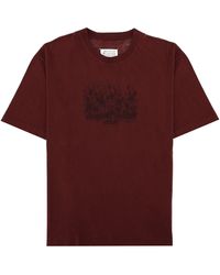 Maison Margiela - Graphic Cotton Crewneck T-Shirt - Lyst