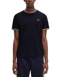Fred Perry - Double Stripe T-Shirt - Lyst