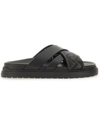 Fendi - Crossed Band Slides - Lyst