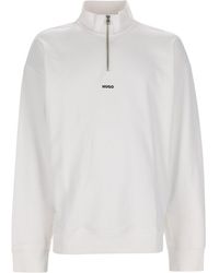 HUGO - Felpa "Durty" Con Logo - Lyst