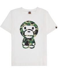 A Bathing Ape - T-Shirt Con Stampa "Baby Milo" - Lyst