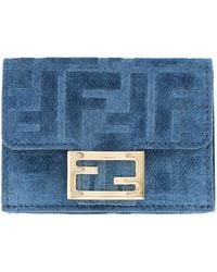 Fendi - Portafoglio "Micro Trifold Baguette" - Lyst