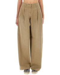 Golden Goose - High-Waist Wide-Leg Trousers - Lyst