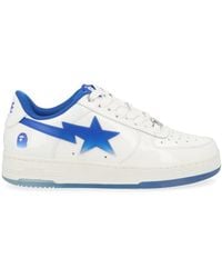 A Bathing Ape - Patent-Leather Sta Sneakers - Lyst