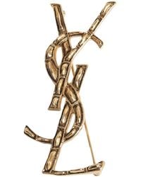 Saint Laurent - Spilla "Coccodrillo Cassandre"-Donna - Lyst