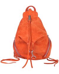 Rebecca Minkoff Mini Julian Convertible Leather Backpack - Orange