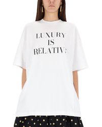 Moschino - Short-Sleeved T-Shirt With Bold Print - Lyst