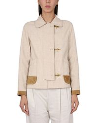 Fay - Three-hook Jacket Made Of Water-repellent Fabric - Lyst