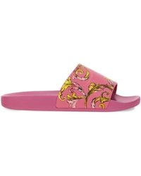 Versace Jeans Couture - Slide Sandal With Logo - Lyst