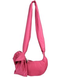 RED V Medium Nylon Hobo Bag - Pink